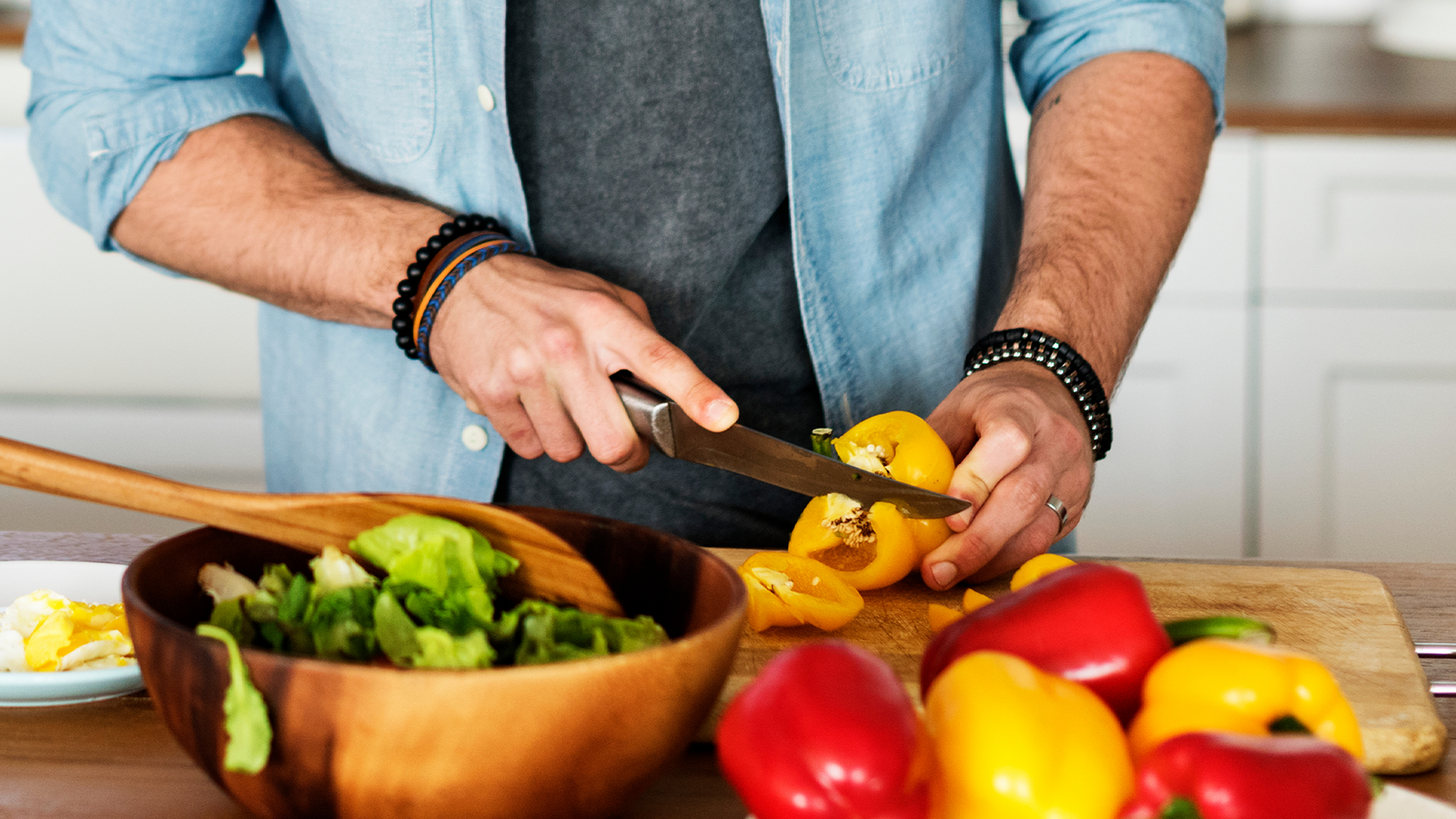 Man avoiding high estrogen foods